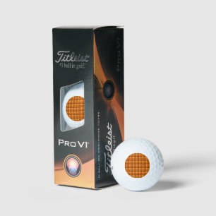 Orange Checked Tartan Print, Golfball