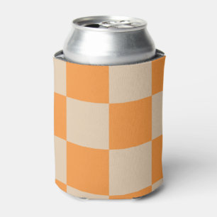 Orange Checkered Gingham Pattern Dosenkühler