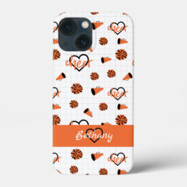 Orange Cheer Hearts, Pom Poms, Megaphone Muster Case-Mate iPhone Hülle