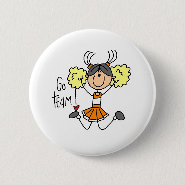 Orange Cheerleader Button (Vorderseite)