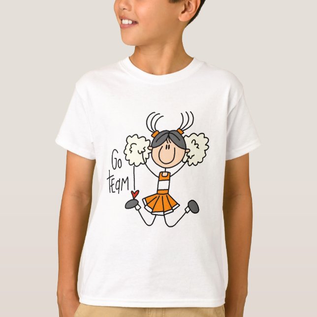Orange Cheerleader-T-Shirts und Geschenke T-Shirt (Vorderseite)