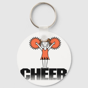 Orange Cheerleading T - Shirts und Geschenke Schlüsselanhänger