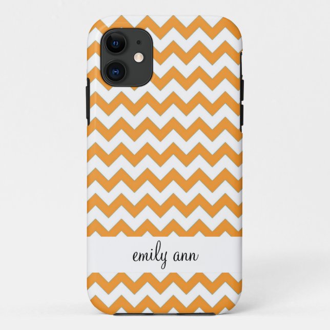Orange Chevron ZigZag iPhone 5 Hülle (Rückseite)