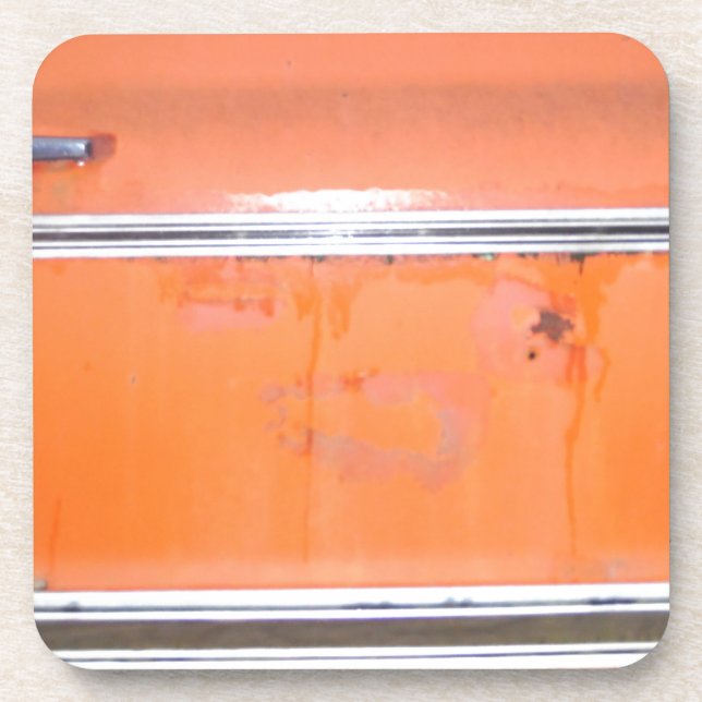 Orange Chevy Truck Door Getränkeuntersetzer (Vorderseite)