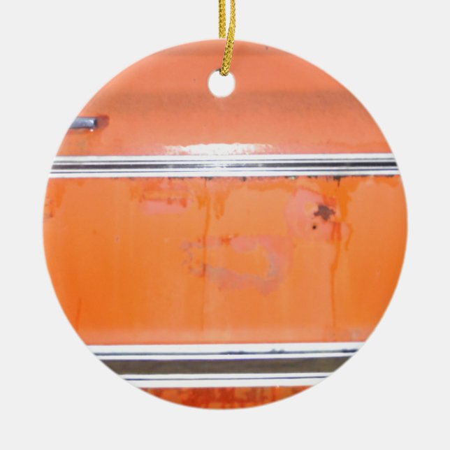 Orange Chevy Truck Door Keramikornament (Vorne)