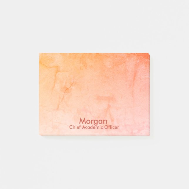 Orange, Chief Academic Officer Post-it Klebezettel (Vorderseite)