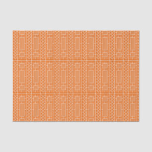 Orange Chinoiserie Bamboo Muster Seidenpapier