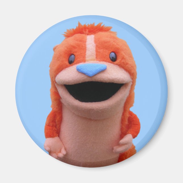 Orange Chipmunk Magnet (Vorne)