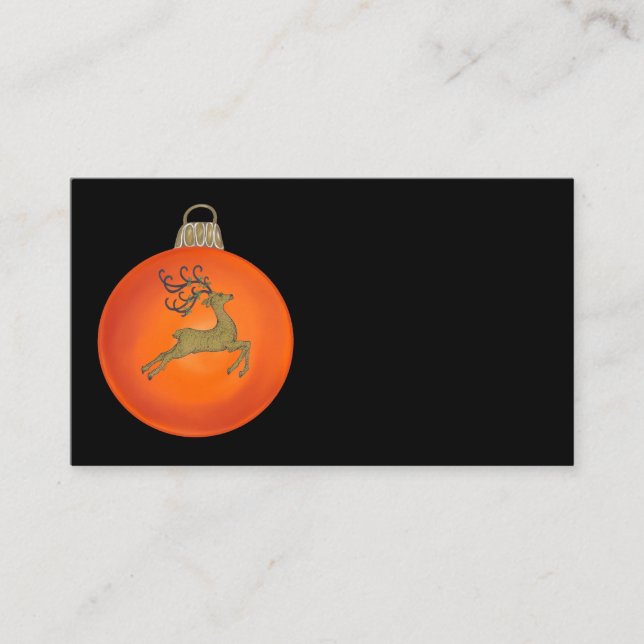 ORANGE CHRISTMAS BUBBLE VISITENKARTE (Vorderseite)