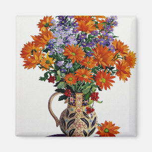 Orange Chrysanthemen Magnet