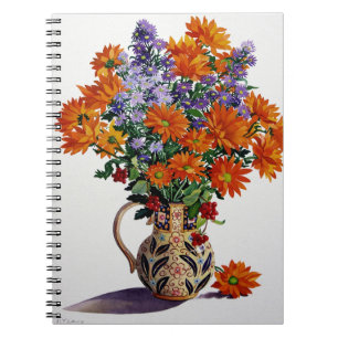 Orange Chrysanthemen Notizblock