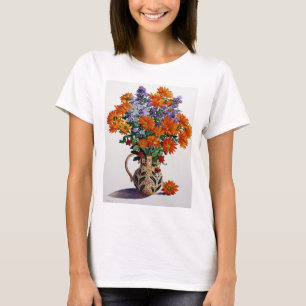 Orange Chrysanthemen T-Shirt