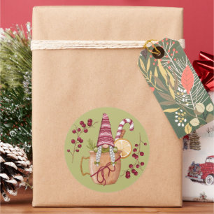 Orange Cider Christmas Gnome Sticker