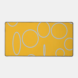 Orange Circles Loops Desk Mat Schreibtischunterlage