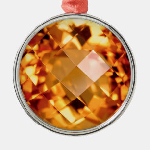 Orange Citrine Ornament Aus Metall