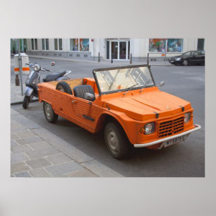 Orange Citroen Mehari Poster