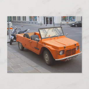 Orange Citroën Mehari Postkarte