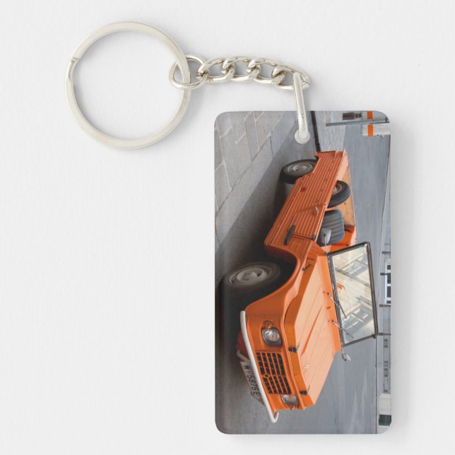Orange Citroen Mehari Schlüsselanhänger (Vorderseite)
