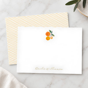 Orange Citrus Aquarell Baby Shower individuell Dankeskarte