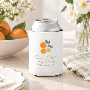 Orange Citrus Aquarell Baby Shower individuell Dosenkühler