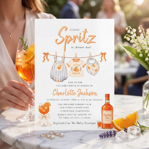 Orange Citrus Baby Spritz Babyparty-Einladung Einladung