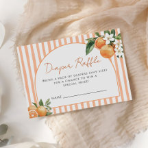 Orange Citrus Babyparty-Windelraffel