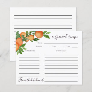 Orange Citrus Brautparty Rezept Card