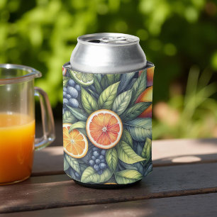 Orange Citrus Elegante Wasserfarben-Brautjungfernp Dosenkühler