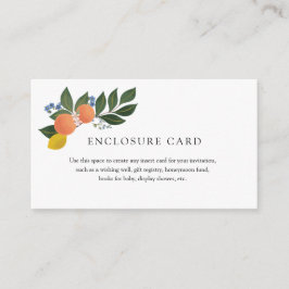 Orange Citrus Enclosure Card Begleitkarte