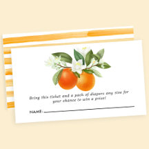 Orange Citrus Floral Baby Dusche Windelwanne Raffe