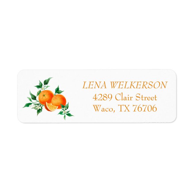Orange Citrus Floral Watercolor (Vorne)