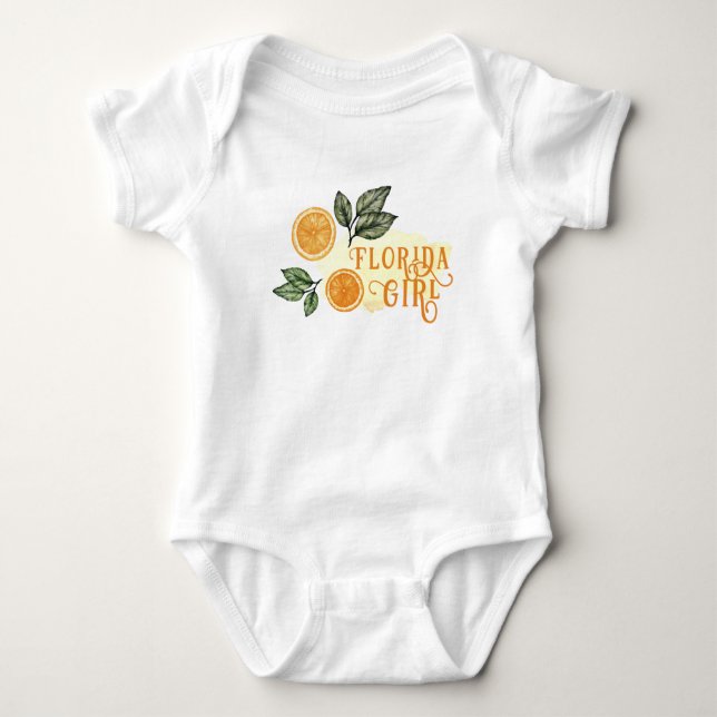Orange Citrus Frucht Florida Girl Baby Bodysuit Baby Strampler (Vorderseite)