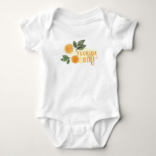 Orange Citrus Frucht Florida Girl Baby Bodysuit Strampler