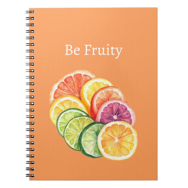 Orange Citrus Frucht Fruity Notizblock (Vorderseite)