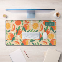 Orange Citrus Frucht Retro Muster