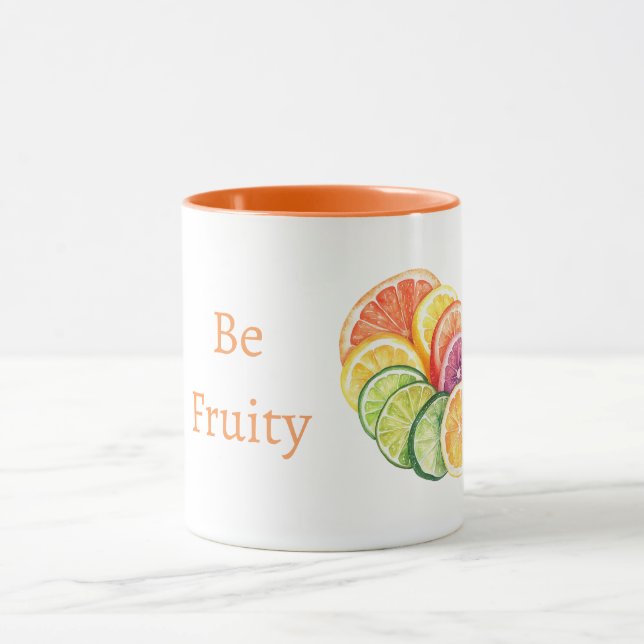 Orange Citrus Frucht Sei Fruchtig Tasse (Zentrum)