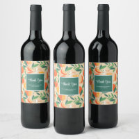 Orange Citrus Fruit Retro Muster Party Vielen Dank