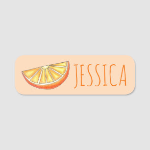 Orange Citrus Fruit Slice Diner Restaurant Namensschild