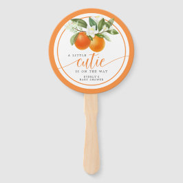 Orange Citrus Kleine Süsse auf dem Weg Babydusche Fächer