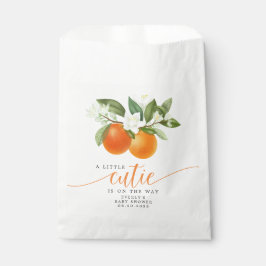 Orange Citrus Kleine Süsse auf dem Weg Babydusche Geschenktütchen