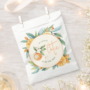 Orange Citrus Kleine Süsse Babydusche Geschenktütchen