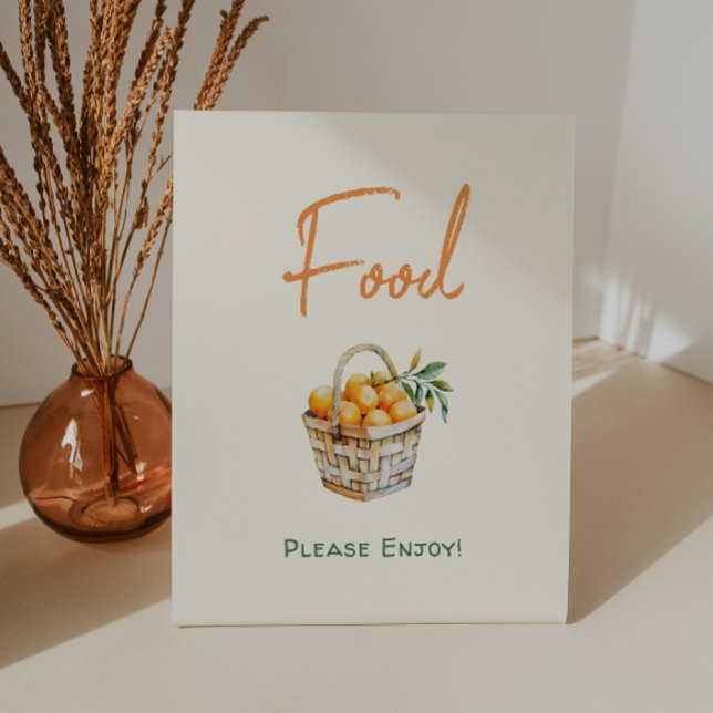 Orange Citrus Kleine Süsse Babydusche Nahrung Sockelschild (Von Creator hochgeladen)