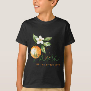 Orange Citrus Kleiner Süßer Baby Shower Mama To Be T-Shirt