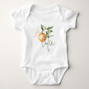Orange Citrus Little Cutie Baby Shower Geschenk Ts Strampler