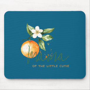 Orange Citrus Little Cutie Baby Shower Mama To Be Mousepad