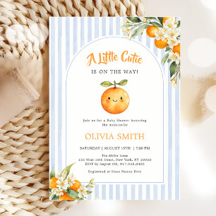 Orange Citrus Little Cutie Babyparty-Einladung Einladung