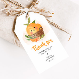 Orange Citrus Little Süsse Baby Duwer Fevor Tags Geschenkanhänger