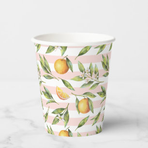 Orange Citrus Little Süsse Geburtstag Papier Cup Pappbecher