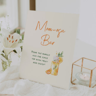 Orange Citrus Mama-osa Bar Baby Duschgetränke Sockelschild