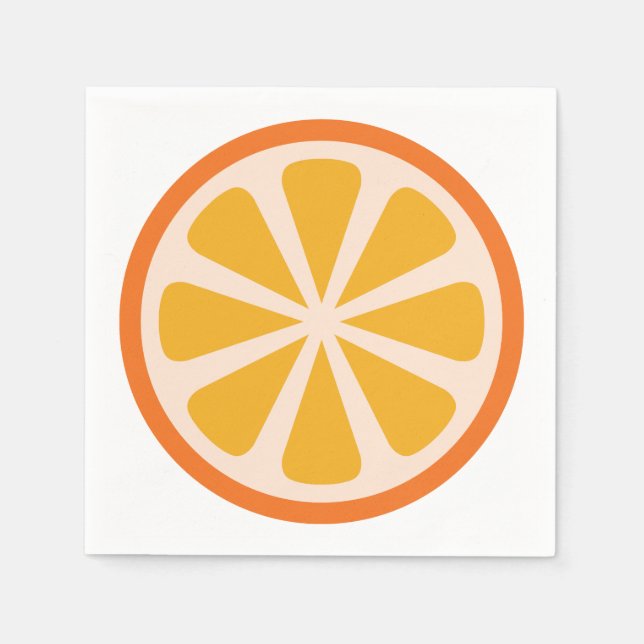 Orange Citrus Slice Niedlich 1. Geburtstag Party Serviette (Vorderseite)